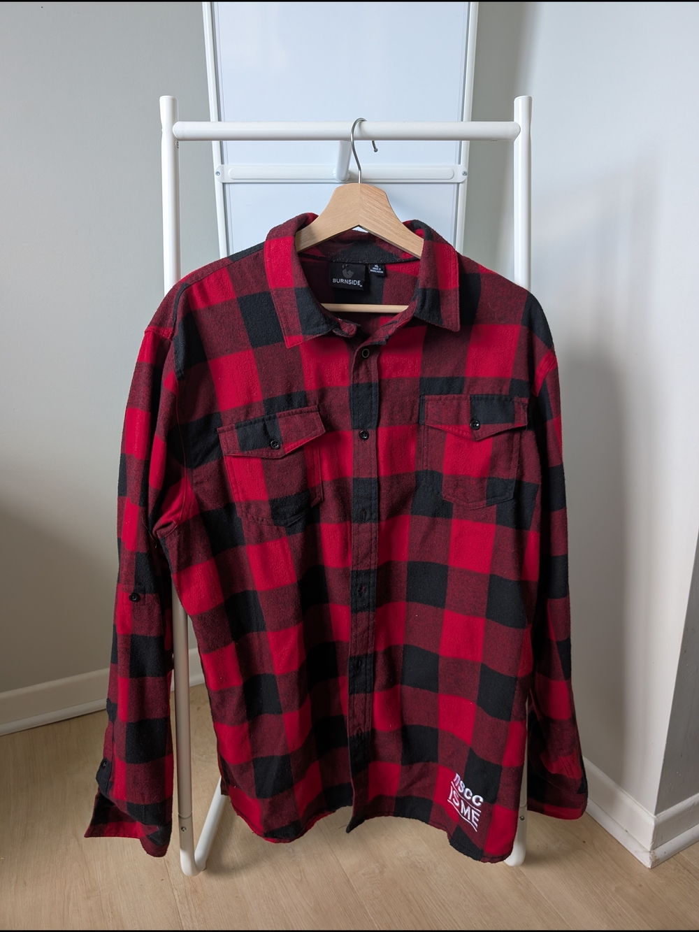 NSCC Red and Black Buffalo Plaid Button-Up Shirt